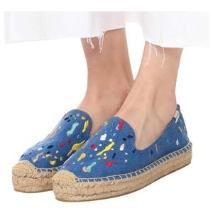 Soludos Splatter Paint Embroidered Espadrilles